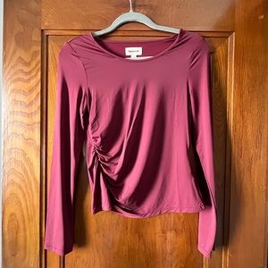 Open Edit maroon long sleeve